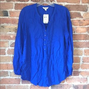 Lucky Brand Pintuck Henley